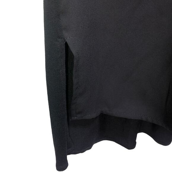 DR2 Daniel Rainn Roll Tab Pleated Tunic V-Neck Blouse Black Size Small - Picture 8 of 14